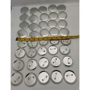 BLANK BUTTON PIN BACKS pin blanks pin supply round supply LOT OF 20 Arts Crafts